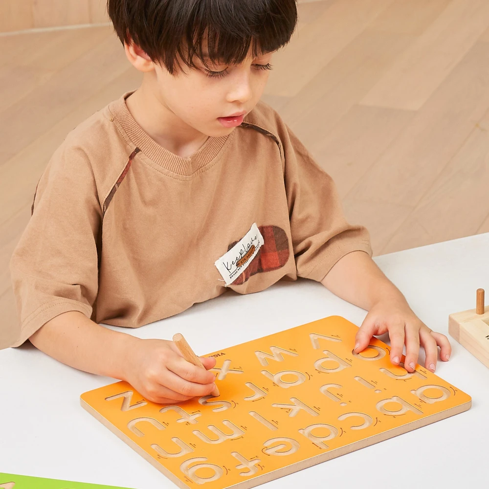 Viga Toys VIGA Grafomotorinė lenta Mažosios raidės Rašymo mokymui