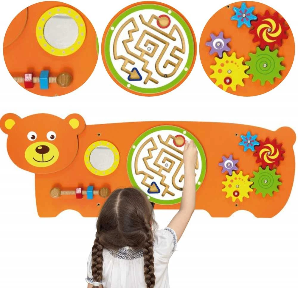 Viga Toys Medinis Manipuliacinis Žaislas - Sensorycinė Tablica Mišis