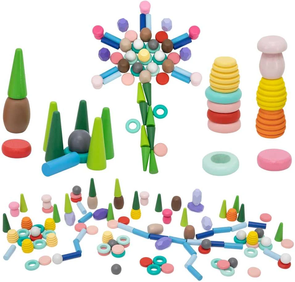 Viga Toys Medinių kaladėlių rinkinys VIGA Nature Treasures