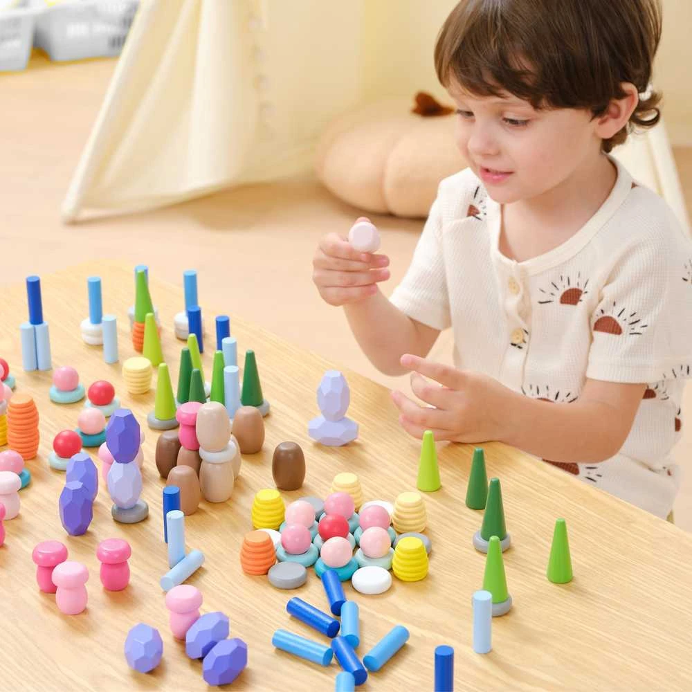 Viga Toys Medinių kaladėlių rinkinys VIGA Nature Treasures