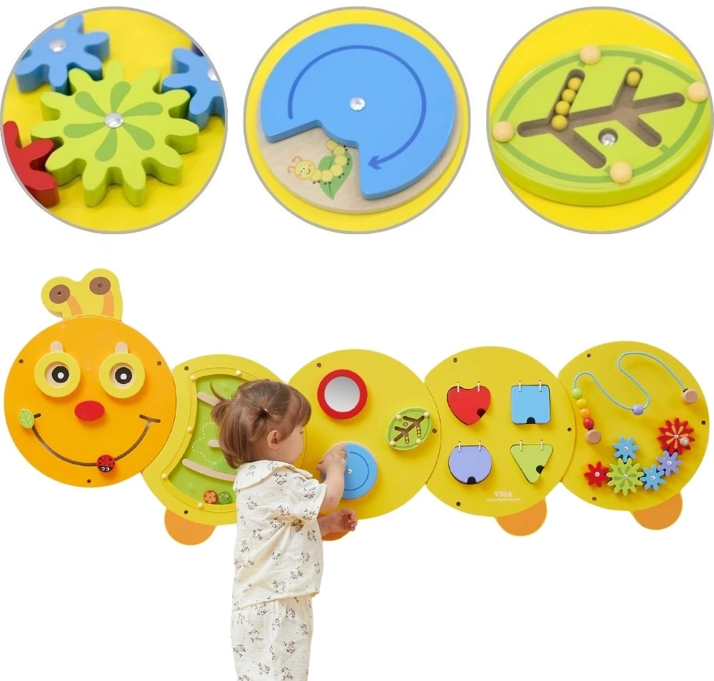 Viga Toys VIGA didelė medinė veiklos lenta Vikšras