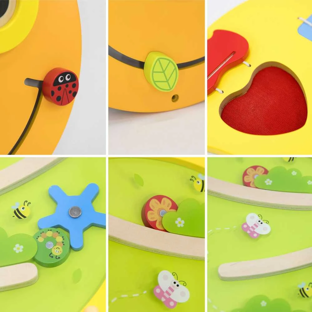 Viga Toys VIGA didelė medinė veiklos lenta Vikšras