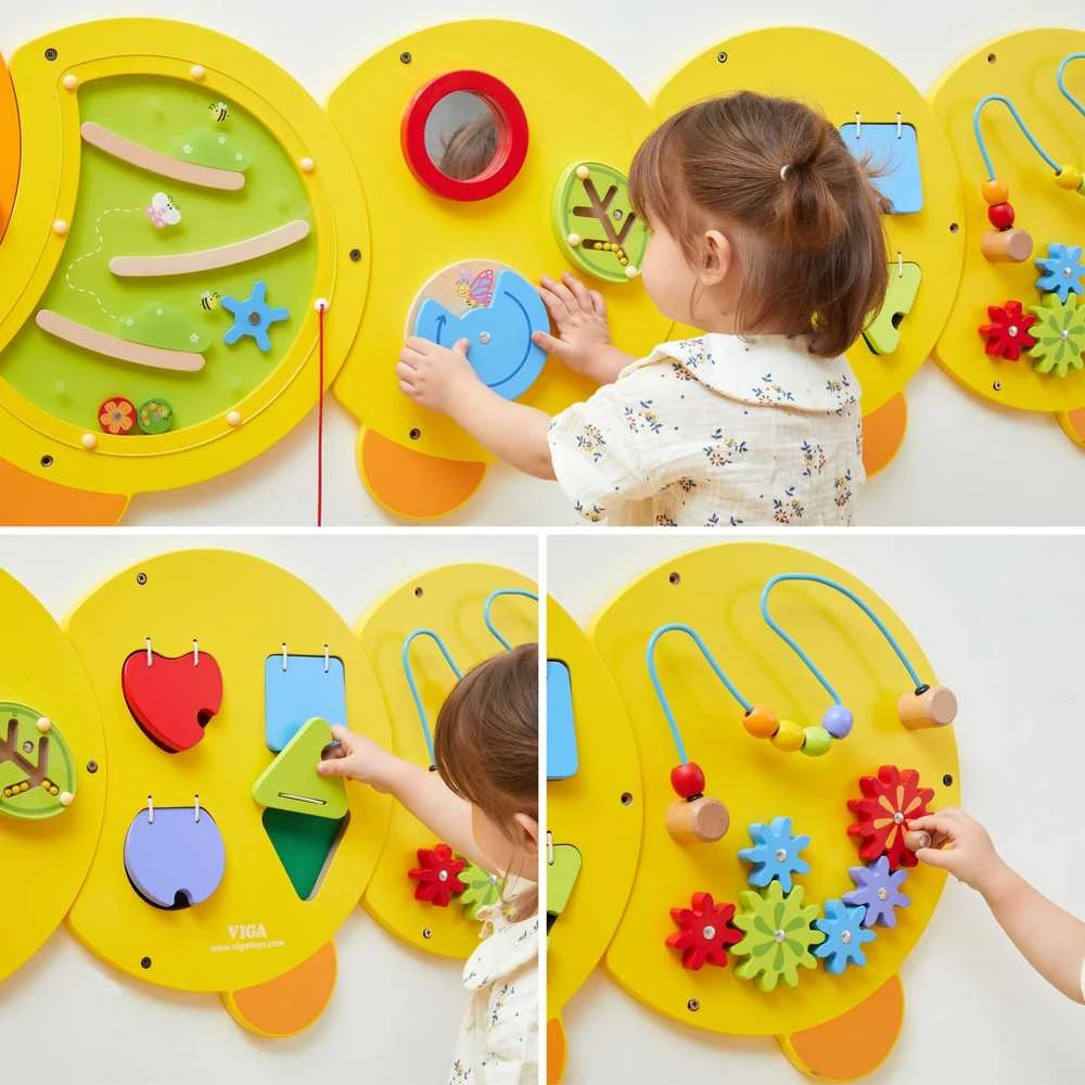 Viga Toys VIGA didelė medinė veiklos lenta Vikšras