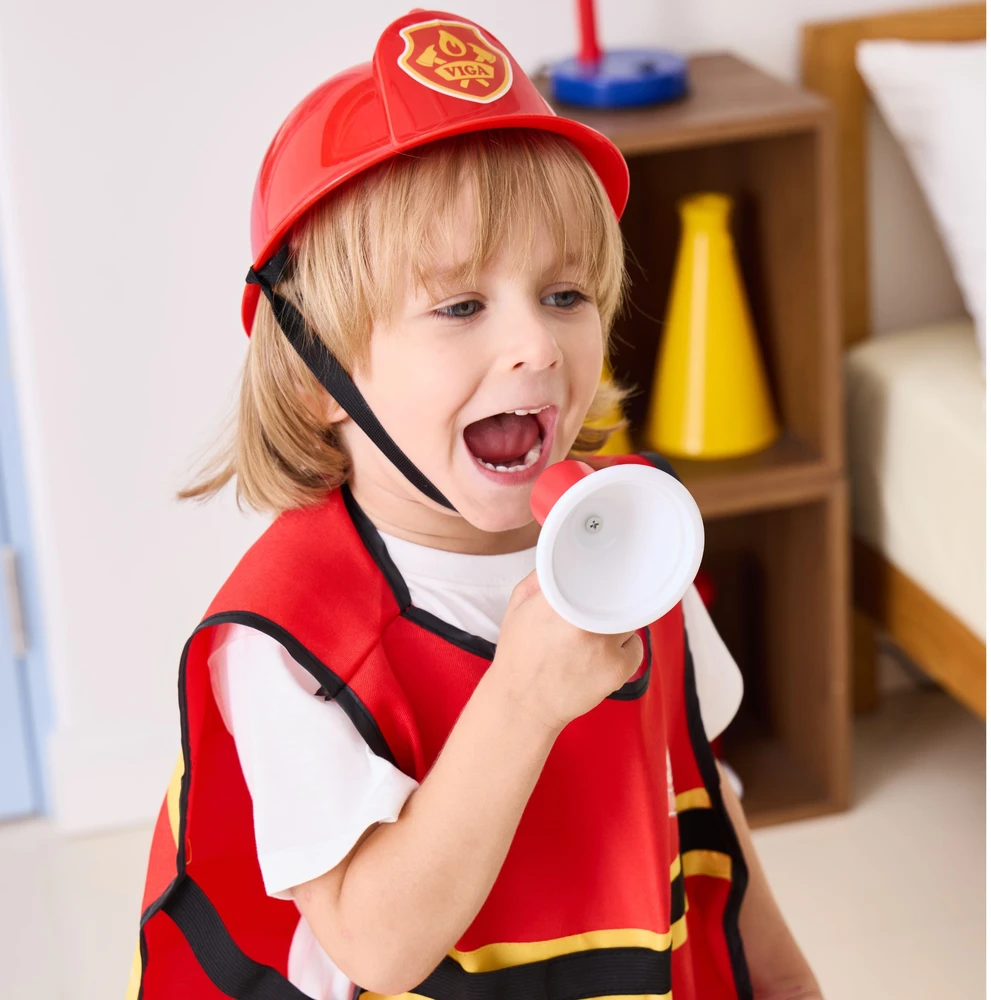 Viga Toys VIGA Mažojo gaisrininko rinkinys su liemene 8vnt