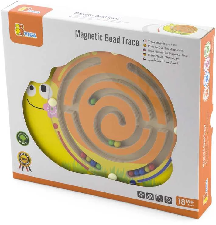 Viga Toys Viga Magnetic Maze Wooden Snail Game