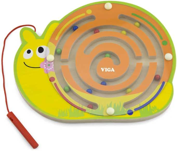 Viga Toys Viga Magnetic Maze Wooden Snail Game