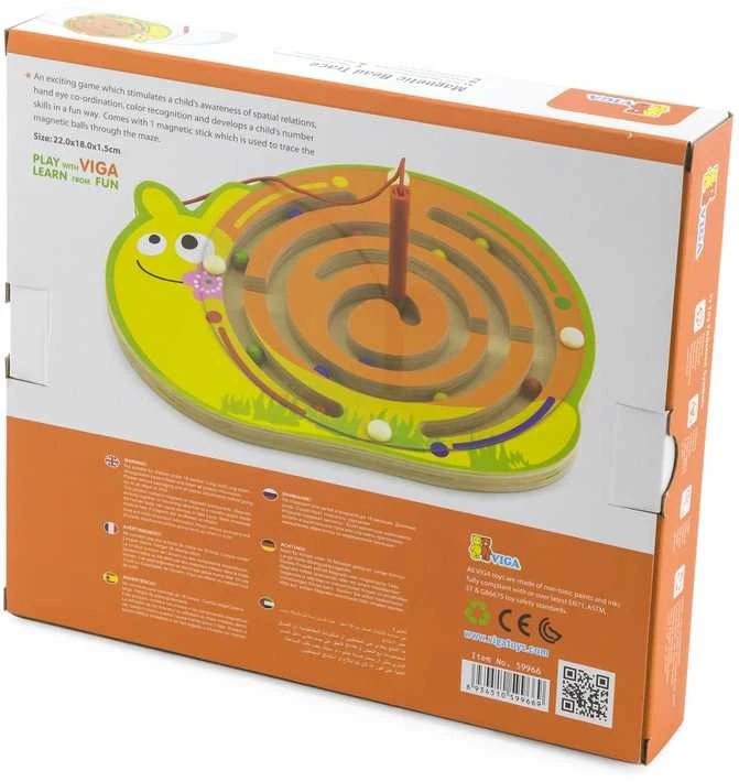 Viga Toys Viga Magnetic Maze Wooden Snail Game