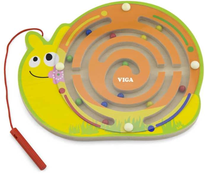 Viga Toys Viga Magnetic Maze Wooden Snail Game