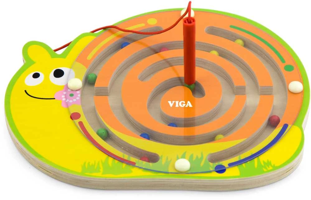 Viga Toys Viga Magnetic Maze Wooden Snail Game