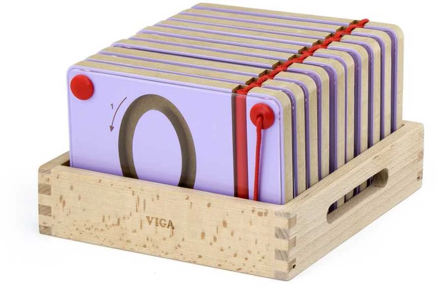 Viga Toys Mokymosi Tablėlės Su Skaičiais Montessori
