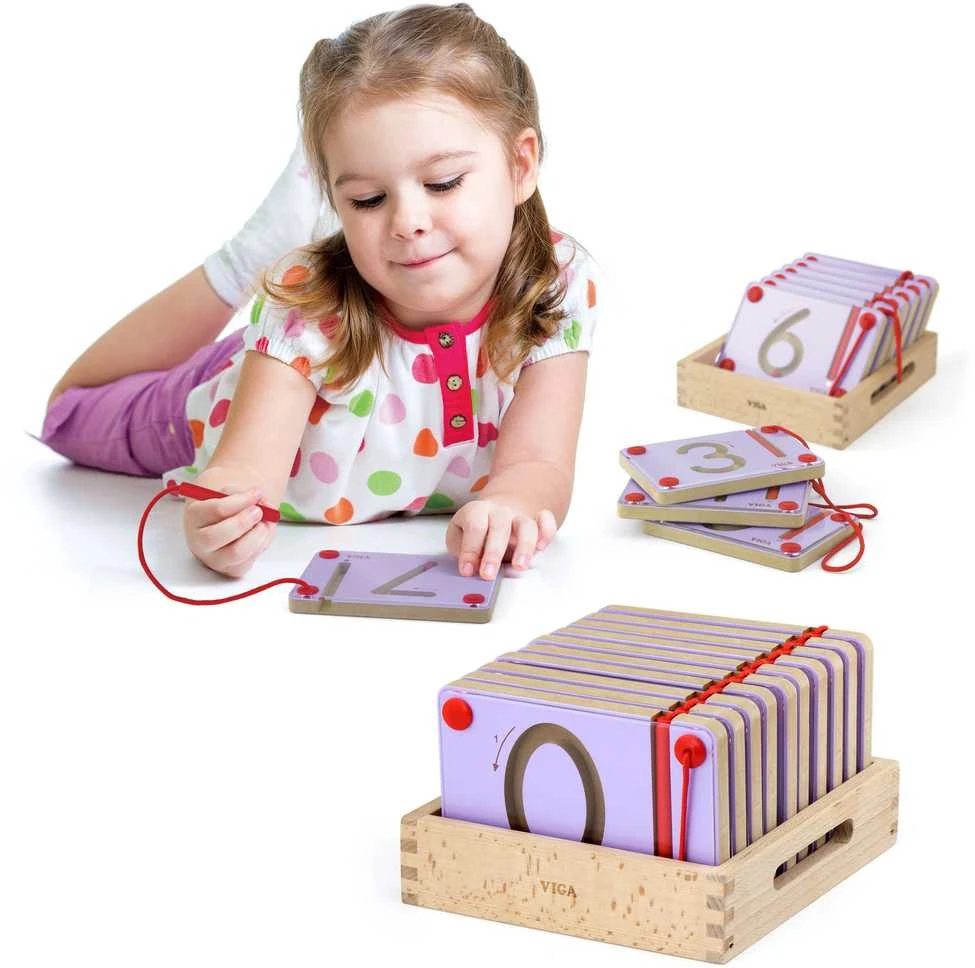 Viga Toys Mokymosi Tablėlės Su Skaičiais Montessori