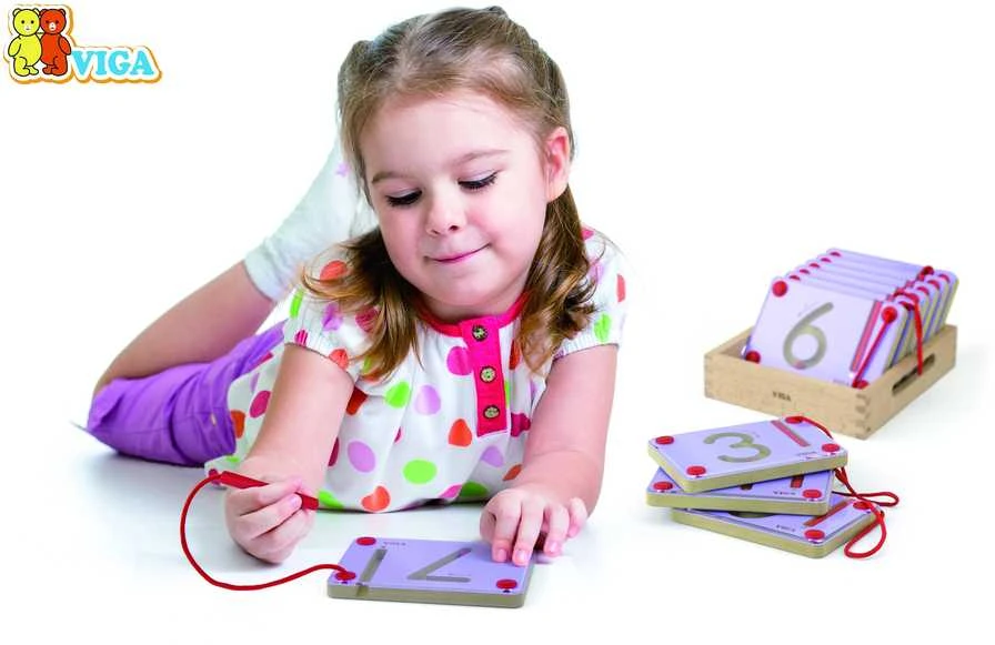 Viga Toys Mokymosi Tablėlės Su Skaičiais Montessori