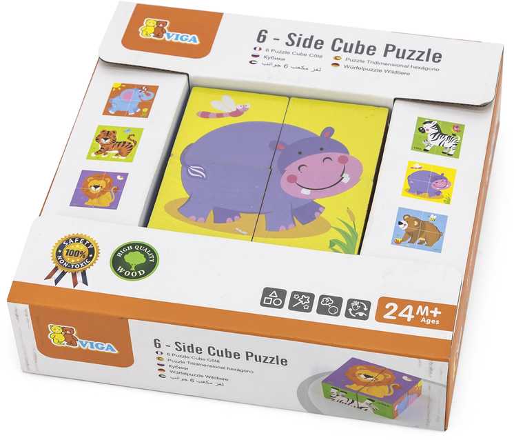 Dėlionė Viga Toys Viga Wooden Zoo Puzzle 4 Pieces