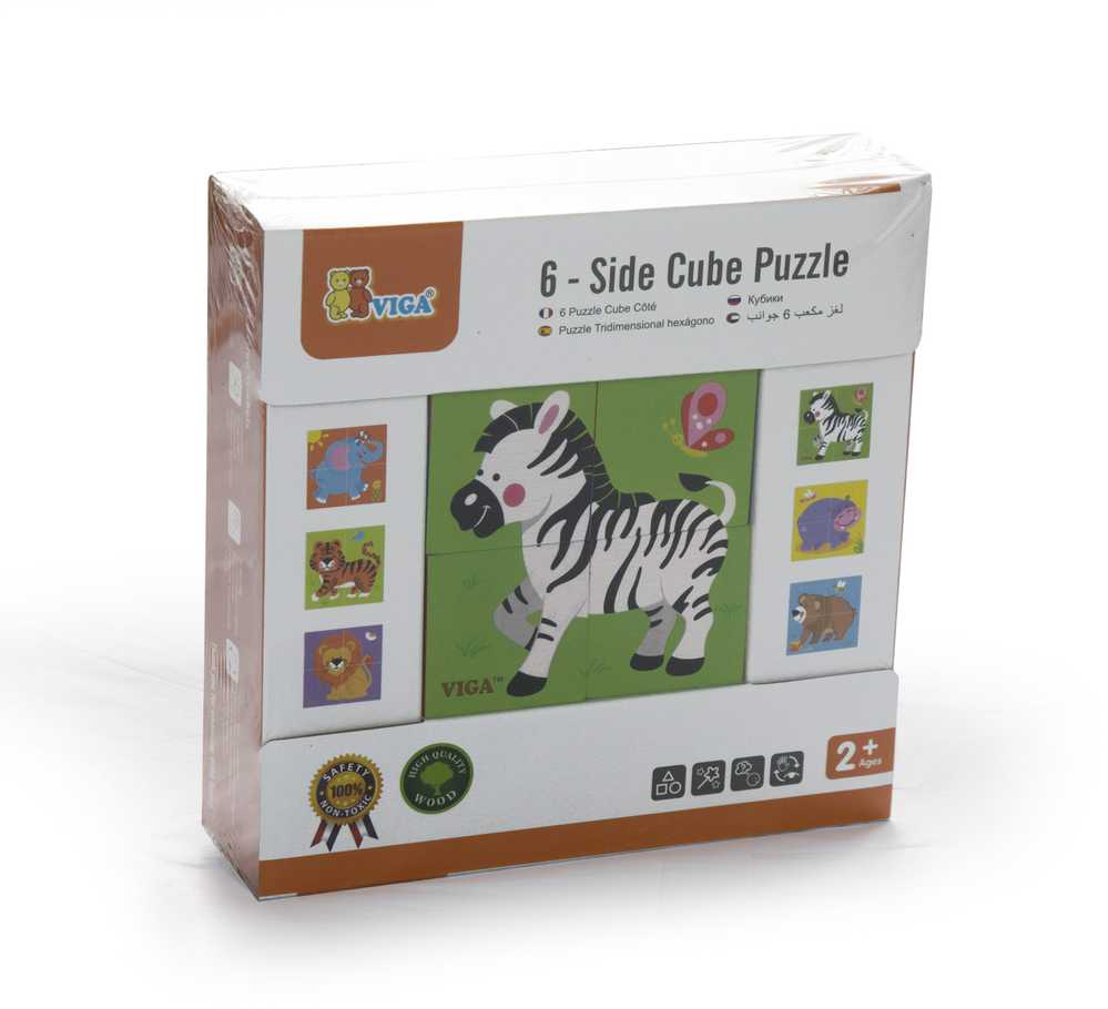 Dėlionė Viga Toys Viga Wooden Zoo Puzzle 4 Pieces