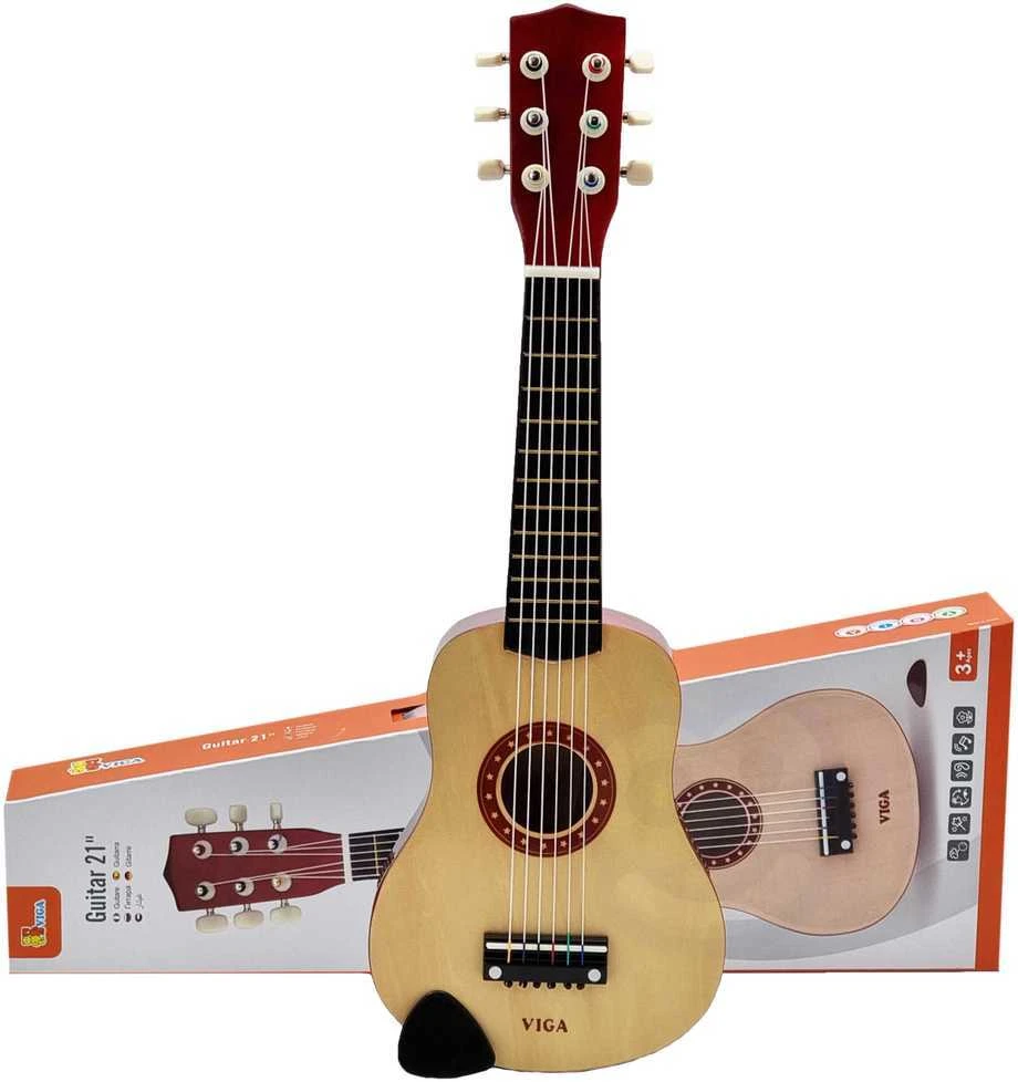 Viga Akustinė gitara vaikams 21 colio 6 stygų natūrali