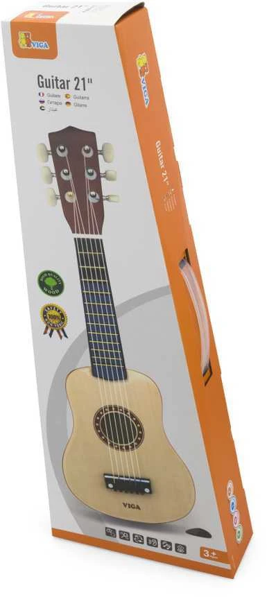 Viga Akustinė gitara vaikams 21 colio 6 stygų natūrali