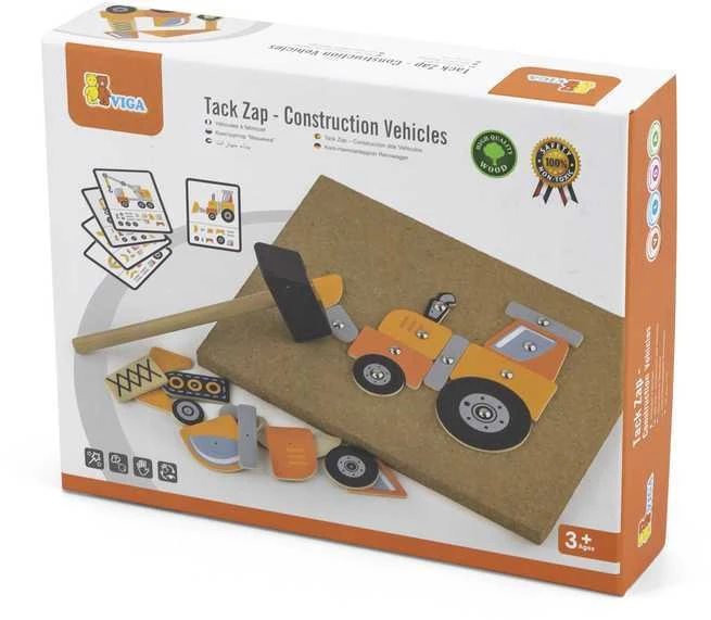 Viga Toys Medinė Priešpaskaita Statybos Transportas 45 Elementai