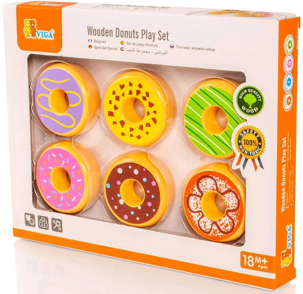 Viga medinės spurgos „Donata 6 PCS“