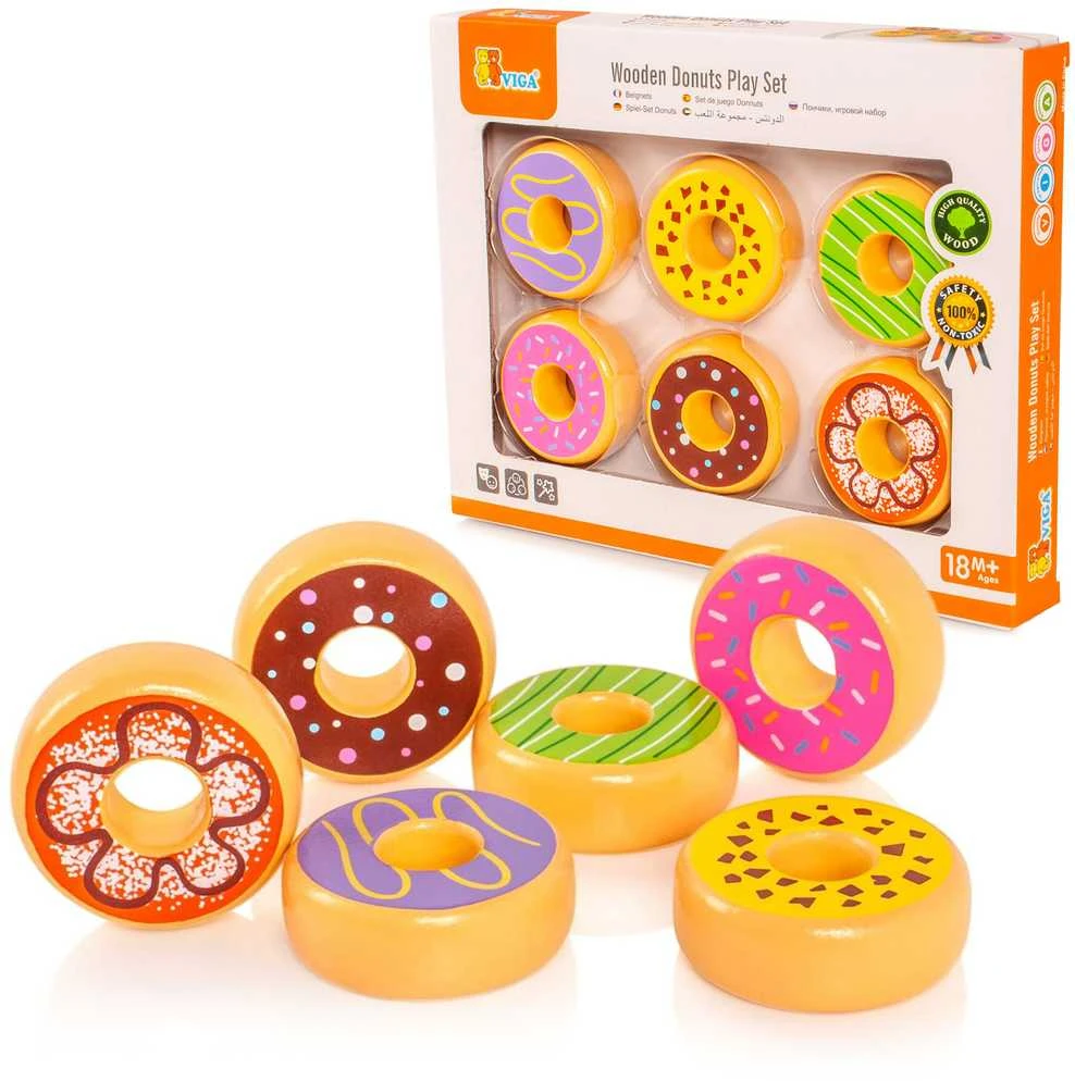 Viga medinės spurgos „Donata 6 PCS“
