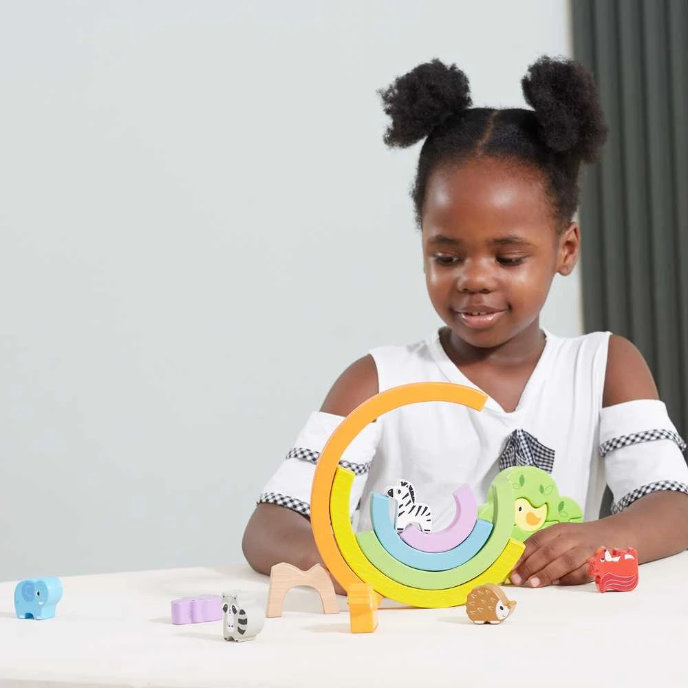 Viga Toys Viga medinis balansiniai kubeliai 18M+ 44590