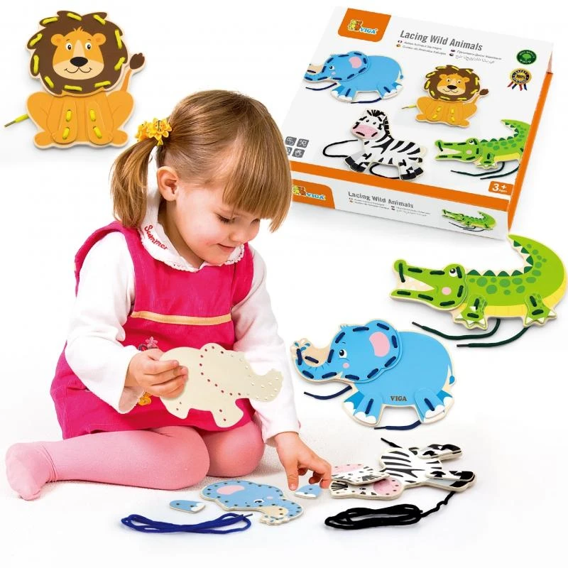„Viga“ mediniai žibintų tarpininkai gyvūnai Montessori ūkyje