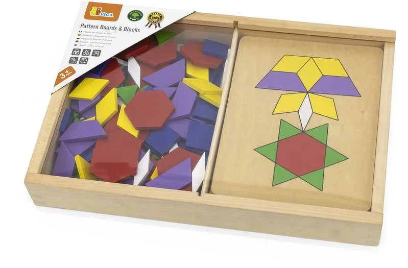 Viga Žaidimų Kirtimė Mozaika 148 detalių Geometrinė Montessori