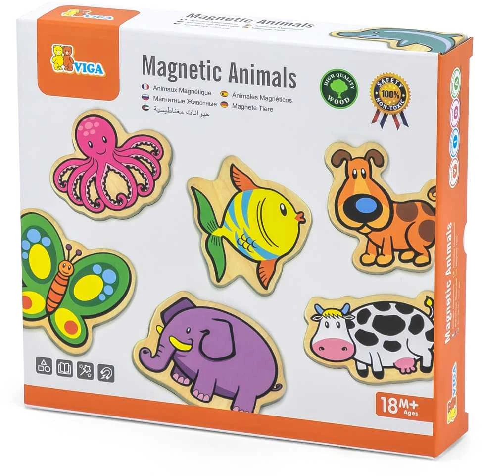 Viga Toys VIGA Wooden Magnets Animals set of 20 pieces
