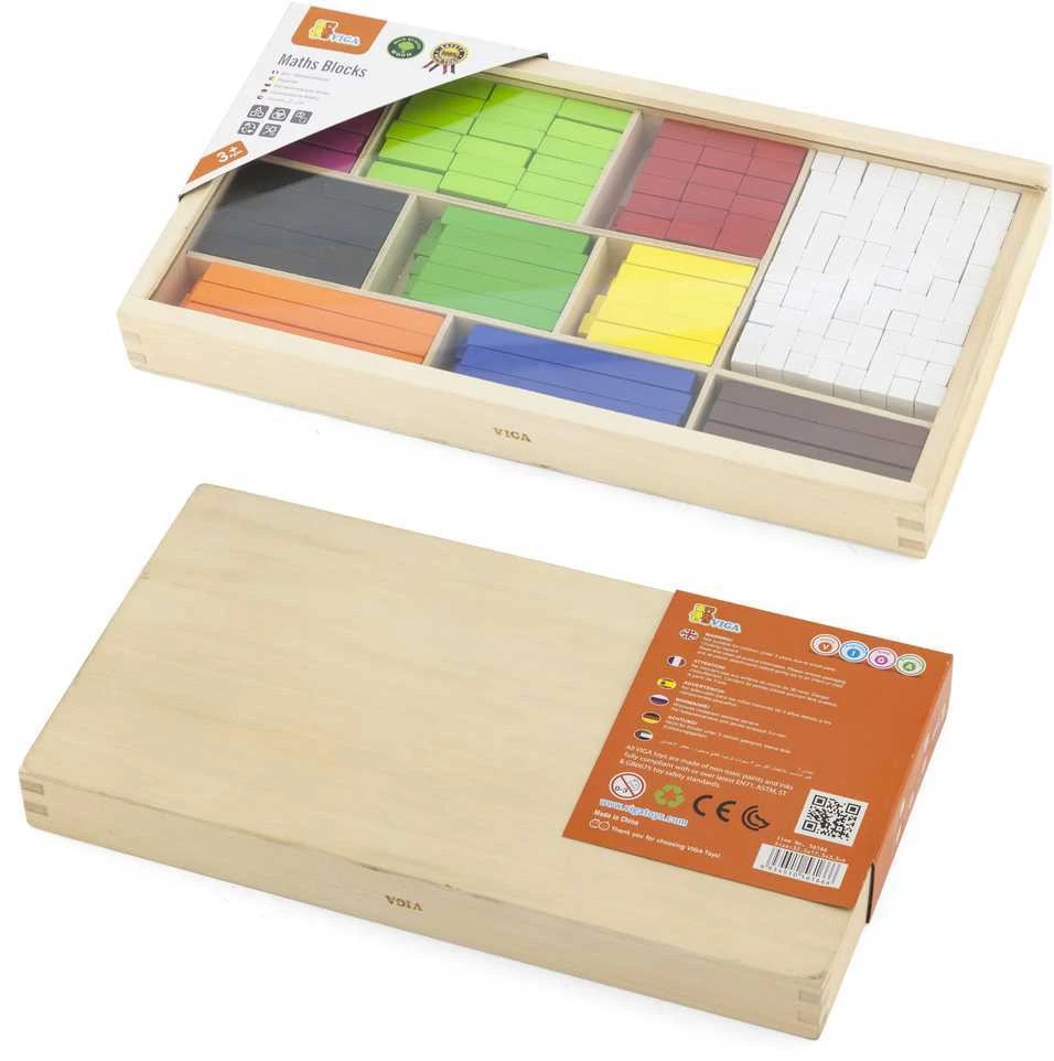 VIGA Edukaciniai Matematiniai Klockiai Cuisenaire'a, 308 vnt.