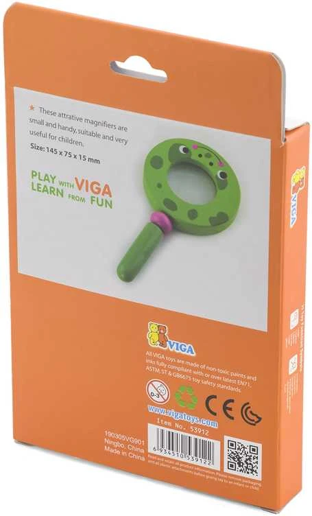 Viga Toys VIGA Wooden Magnifying Glass for Children Frog