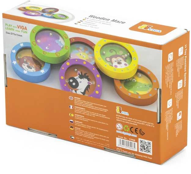 Viga Toys Medinis gyvūnėlių labirintas VIGA