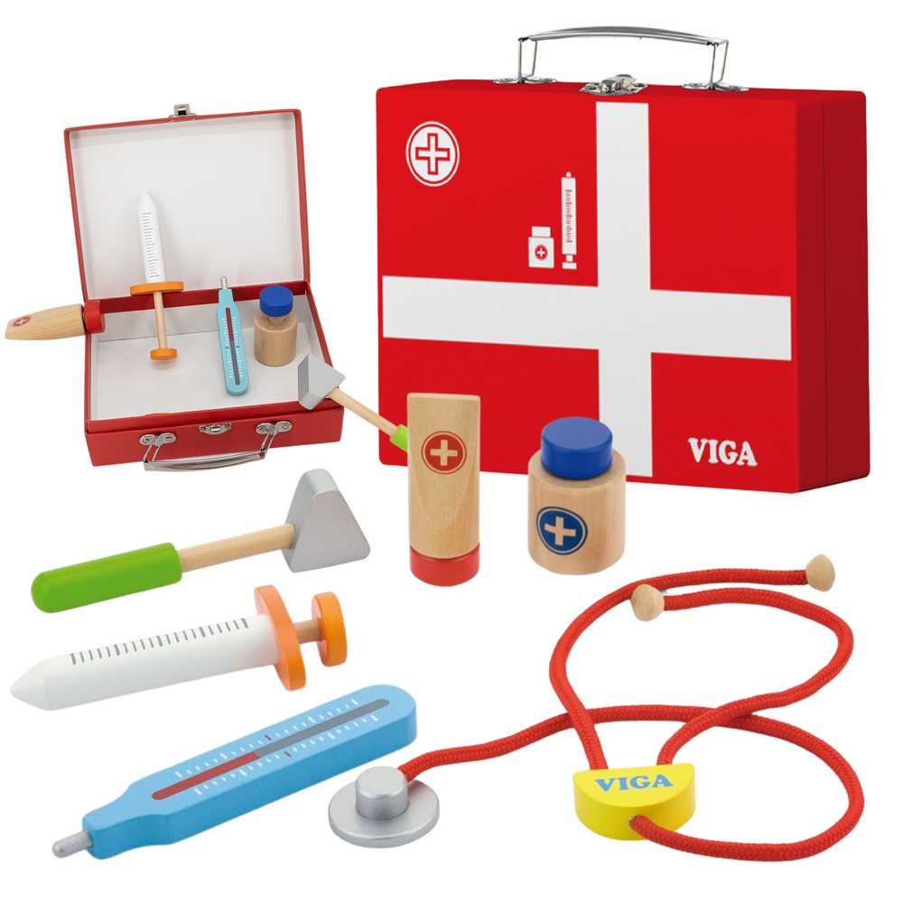 Viga Mediko rinkinys mažiesiems su lagaminėliu