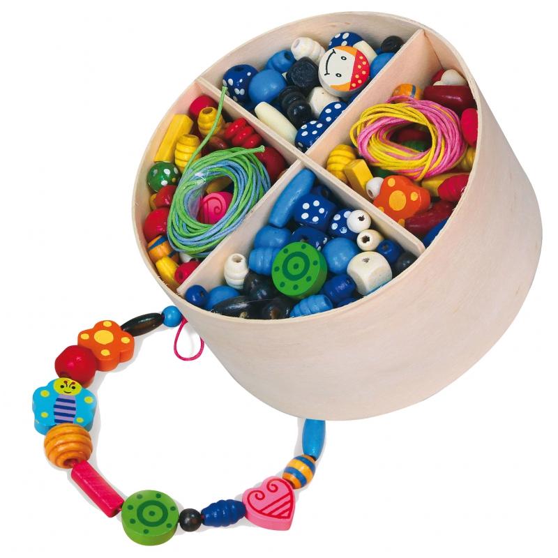 Viga New Classic Toys Įvairiaspalvių karoliukų rinkinys