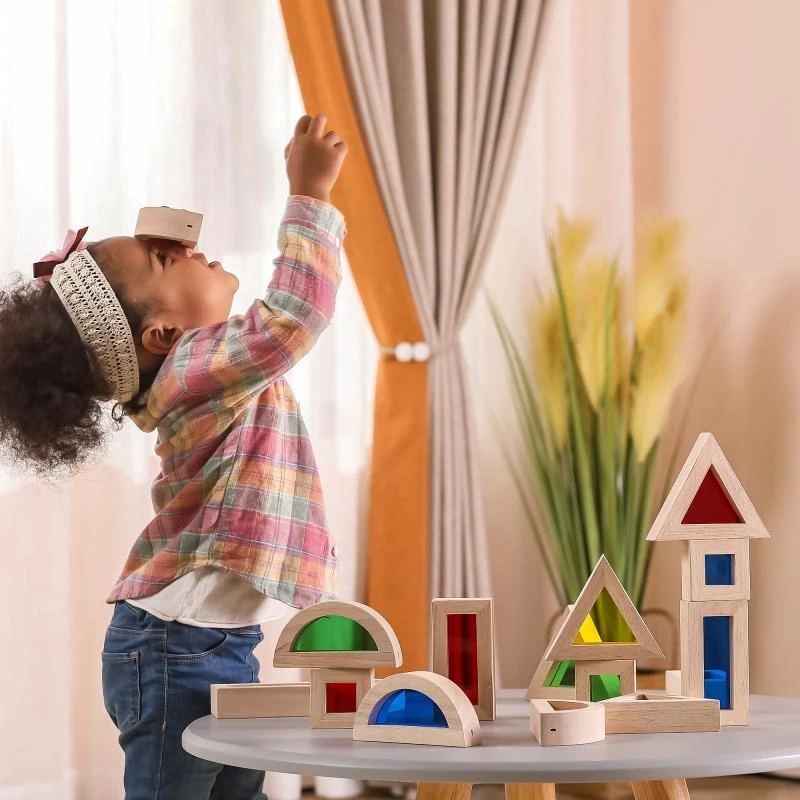 Viga Toys Viga mediniai kubeliai 16 vnt 18M+ 44565