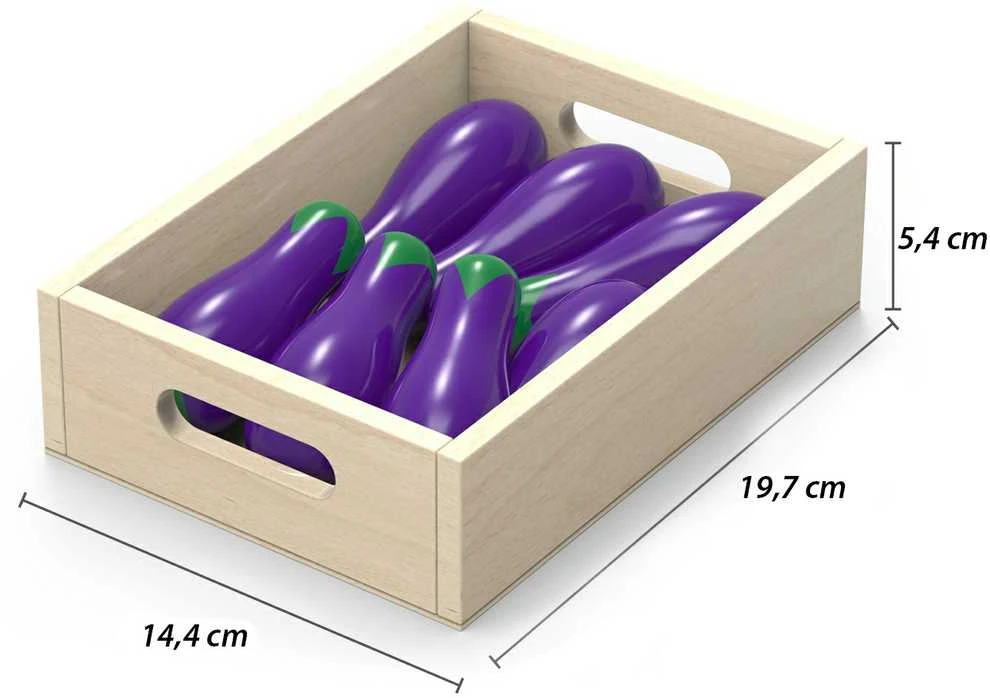 Viga Toys Mediniai vaisiai ir daržovės Viga 10vnt
