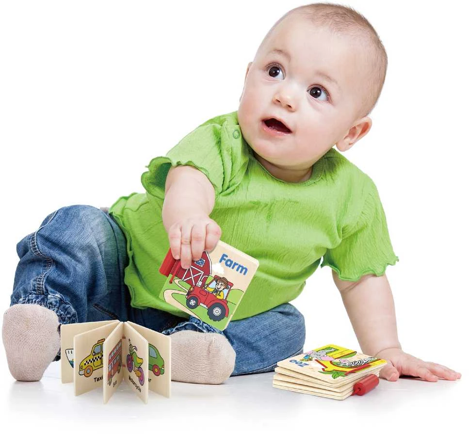 Viga Toys Viga Medinė Knygutė 1 vnt. - spalvų ir anglų kalbos mokymasis