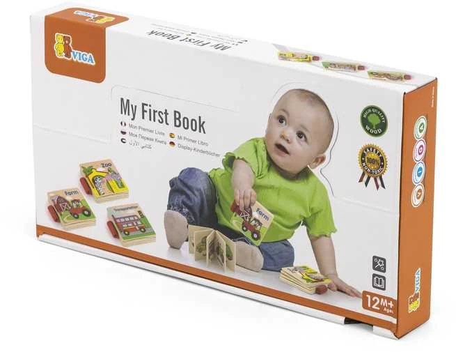 Viga Toys Viga Medinė Knygutė 1 vnt. - spalvų ir anglų kalbos mokymasis