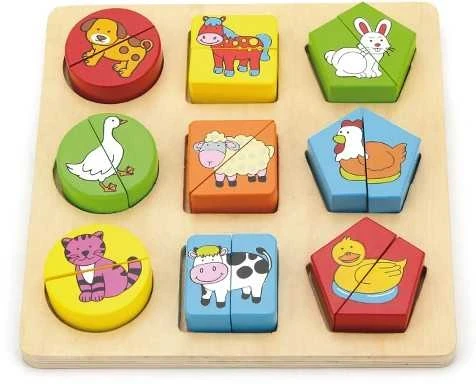 Dėlionė Viga Toys VIGA Educational Wooden Animal Puzzles