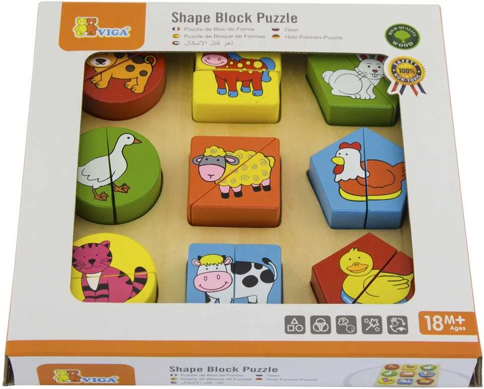 Dėlionė Viga Toys VIGA Educational Wooden Animal Puzzles