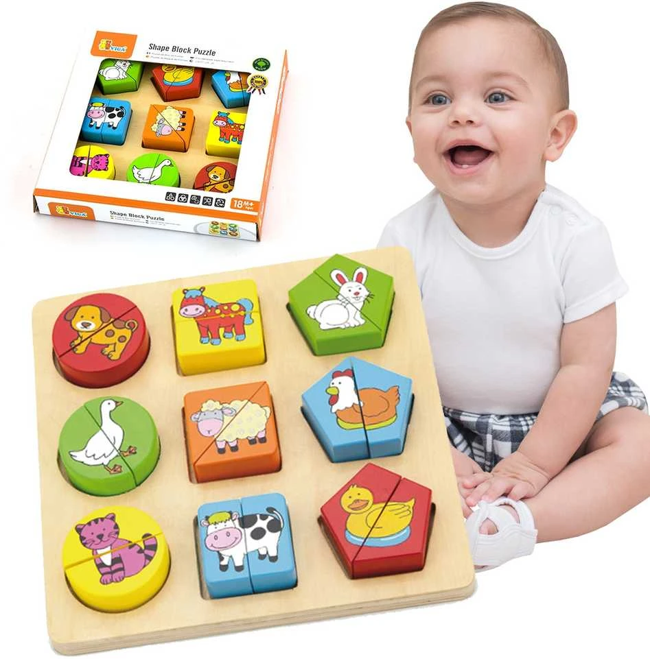 Dėlionė Viga Toys VIGA Educational Wooden Animal Puzzles