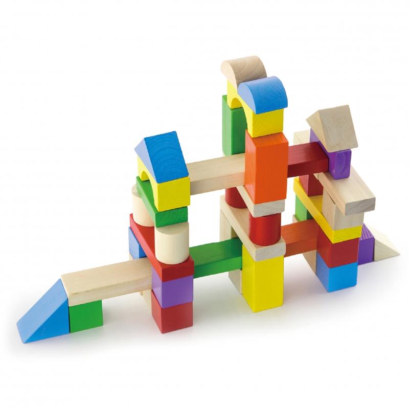 Viga Toys Viga Žaislai Viga 59697 Medinės kaladėlės -100 elementų