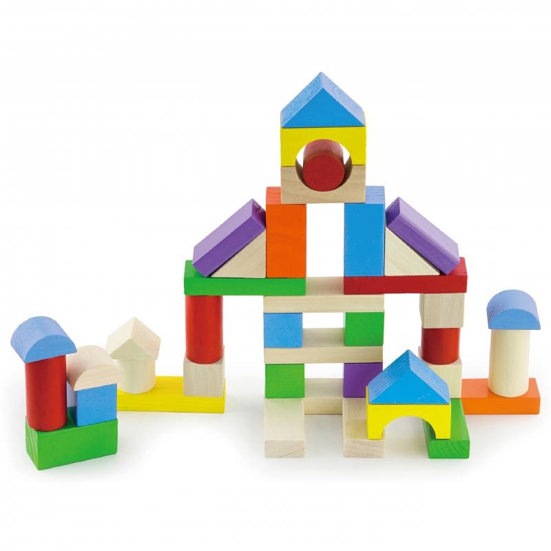Viga Toys Viga Žaislai Viga 59697 Medinės kaladėlės -100 elementų