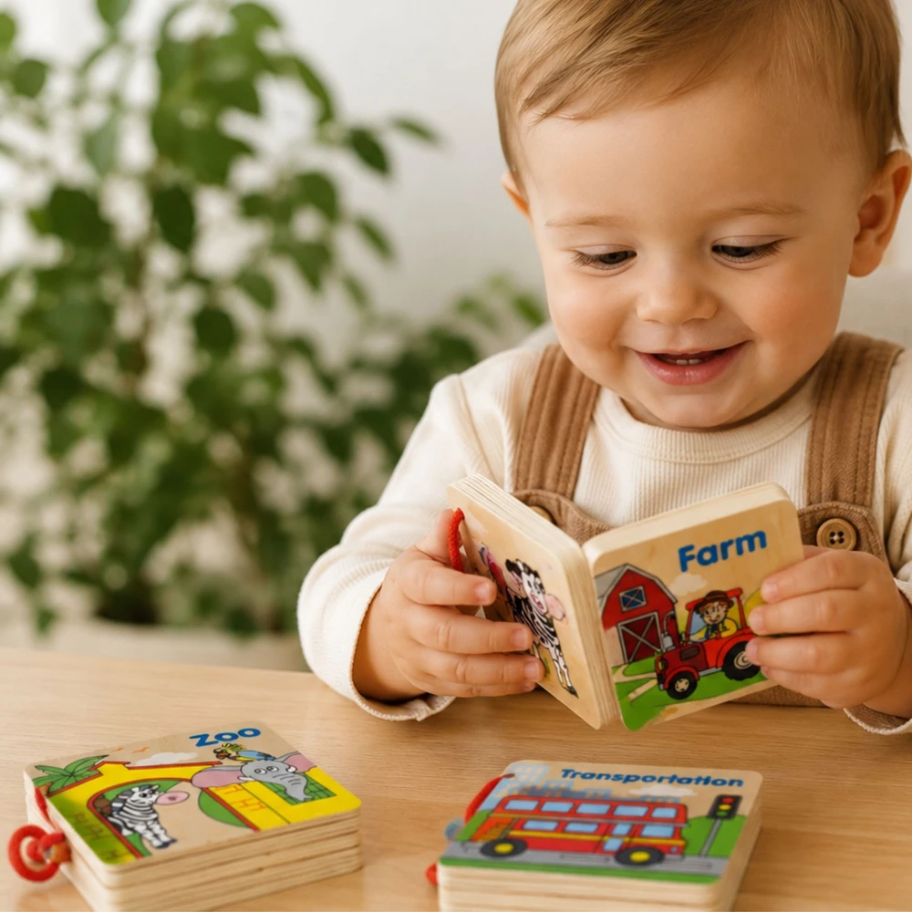 Viga Toys Viga Medinė Knygutė 1 vnt. - spalvų ir anglų kalbos mokymasis