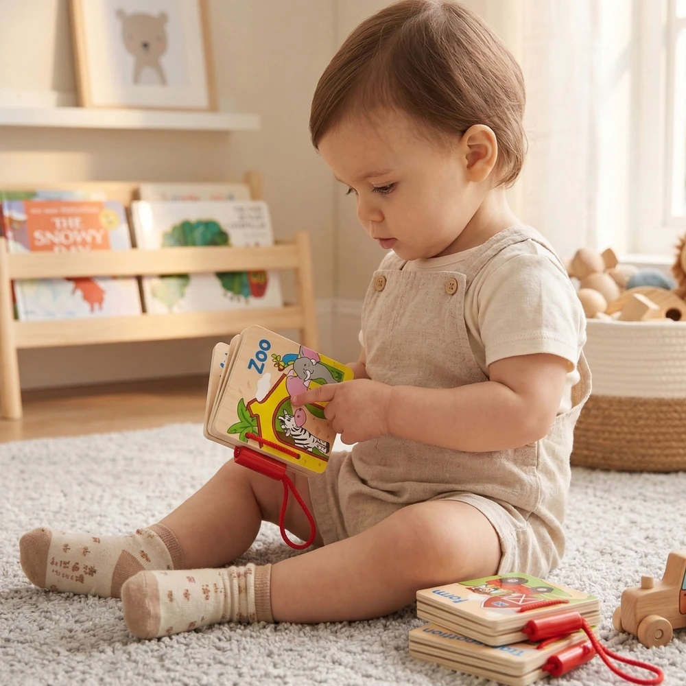 Viga Toys Viga Medinė Knygutė 1 vnt. - spalvų ir anglų kalbos mokymasis