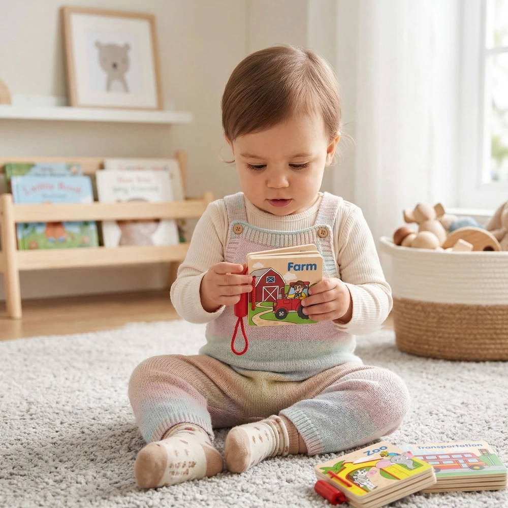 Viga Toys Viga Medinė Knygutė 1 vnt. - spalvų ir anglų kalbos mokymasis