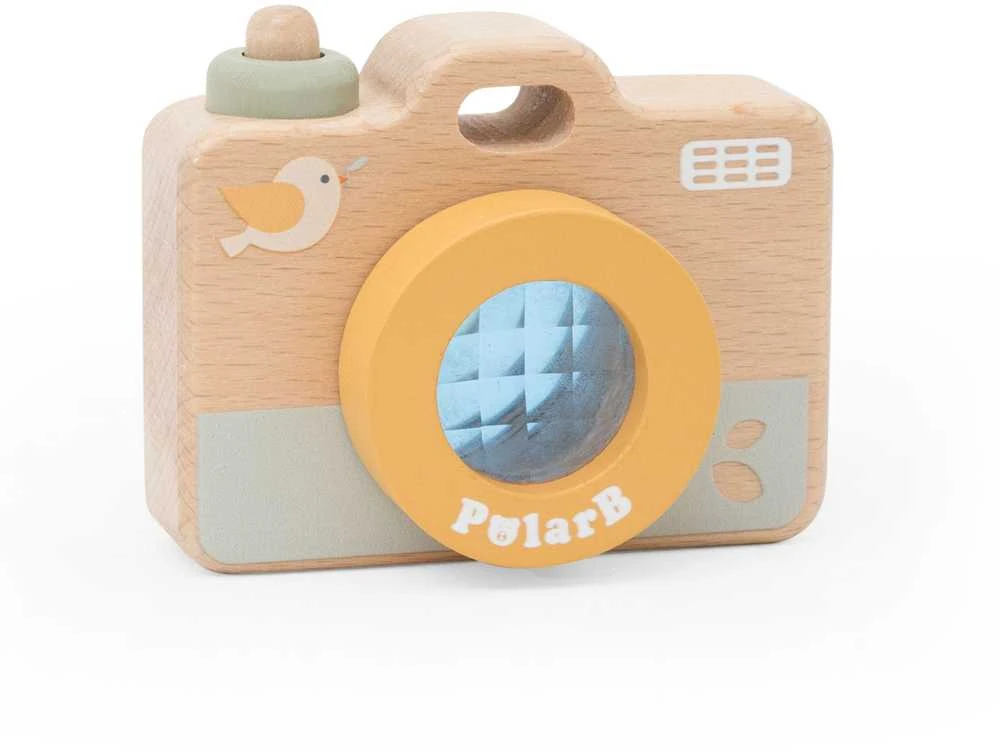 Viga Toys Medinis vaikiškas fotoaparatas VIGA My First Camera su kaleidoskopu