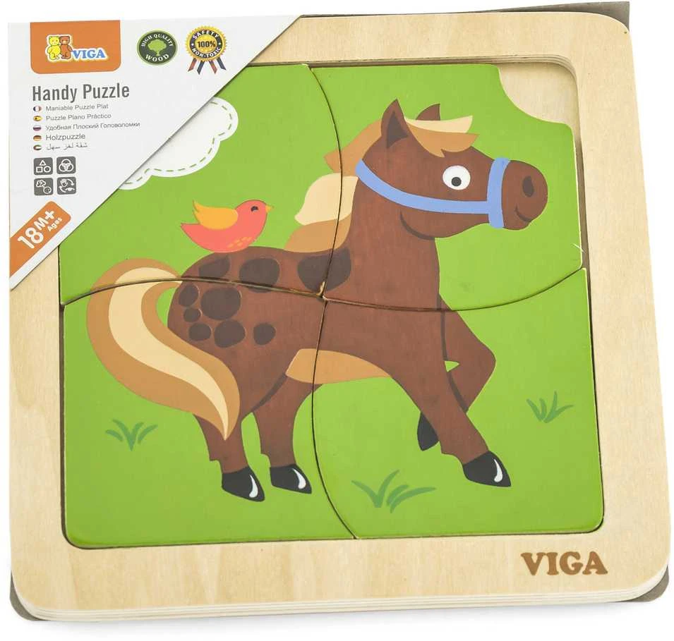 „Viga“ patogus medinis dėlionės arklys