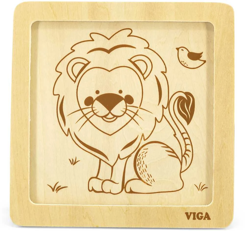 Viga Dėlionė 4 vnt. - Liūtas