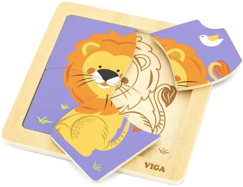 Viga Dėlionė 4 vnt. - Liūtas