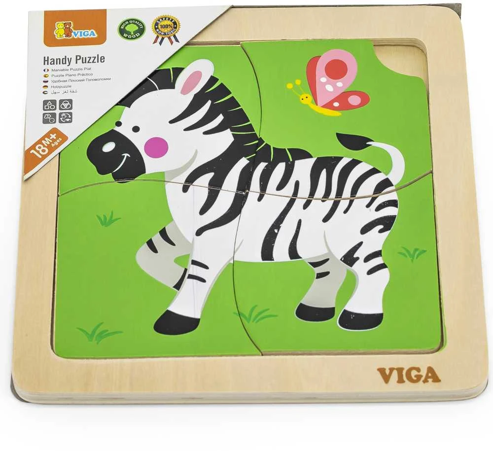 Viga Dėlionė 4 vnt. - Zebras