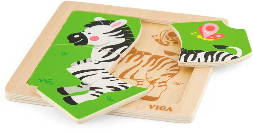 Viga Dėlionė 4 vnt. - Zebras